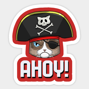 Exotic Shorthair Cat Pirate Sticker